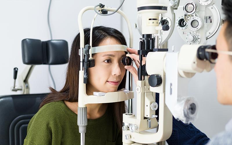 complex and intricate process of eye tests to check for eye diseases