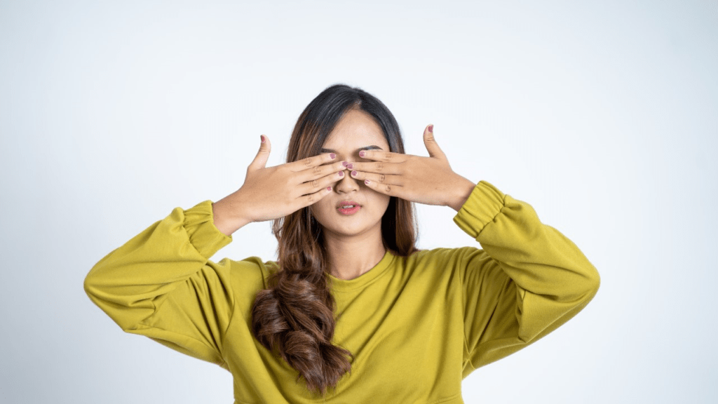 Palming eye exercises to address vision problems